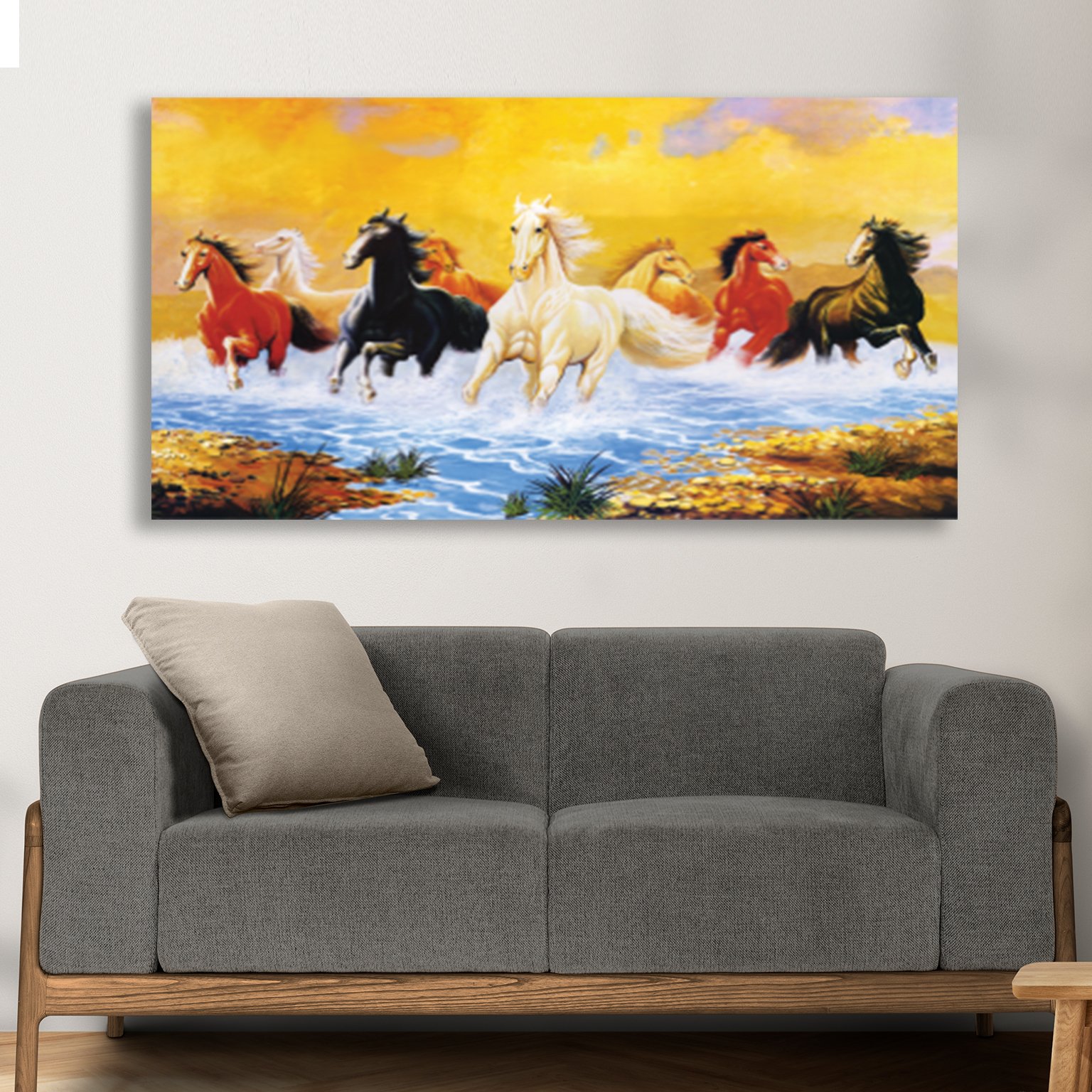 Classic Eight Running Horse Premium Canvas Wall Painting decorative masterpiece for home decor